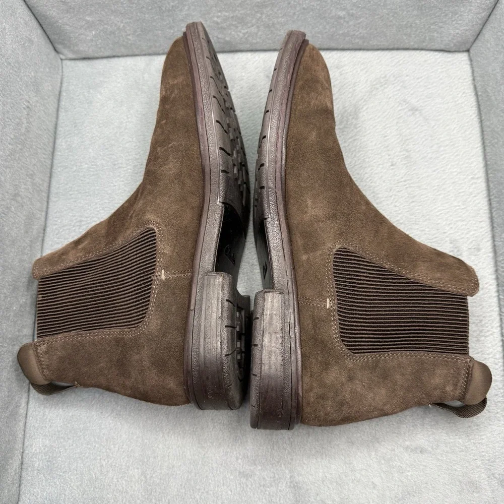 Clarks Clarkdale Hall Chelsea Boots Men's 9.5 M Brown Suede Ankle Boots